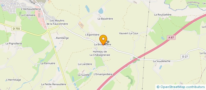 localisation de l'entreprise L'EPINE BLANCHE à LA GAUBRETIERE