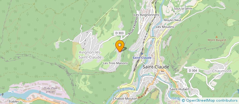 localisation de l'entreprise L EQUERRE  AVIGNON-LES-SAINT-CLAUDE