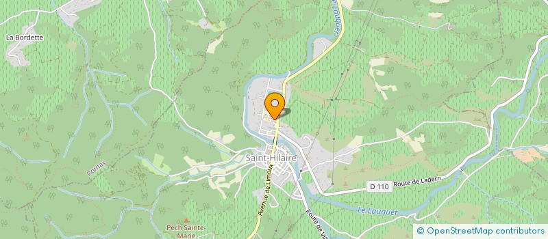 localisation de l'entreprise L'EQUIPE DE PROFESSIONNELS DE SANTE DE LA MAISON DE SANTE DE LA VALLEE DU LAUQUET  SAINT-HILAIRE