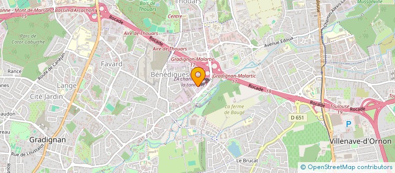 localisation de l'entreprise L'EQUIPEUR BORDEAUX  GRADIGNAN