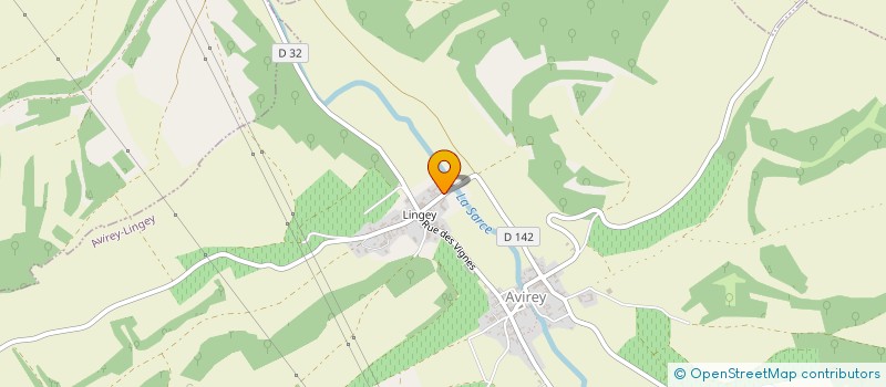 localisation de l'entreprise L'ERMITAGE  AVIREY-LINGEY