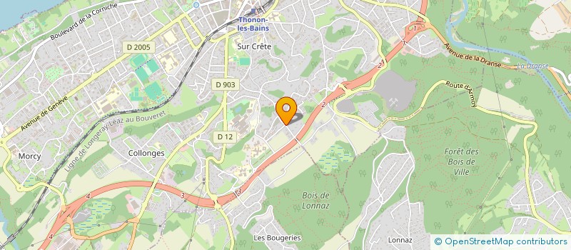 localisation de l'entreprise L'ERMITAGE à THONON-LES-BAINS