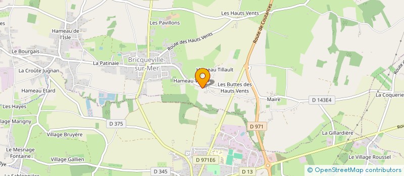 localisation de l'entreprise L'ERMITAGE  BRICQUEVILLE-SUR-MER