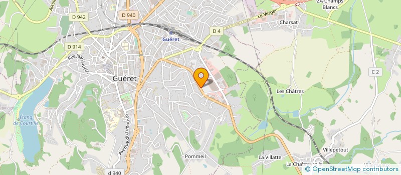 localisation de l'entreprise L'ESCALE 23 à GUERET