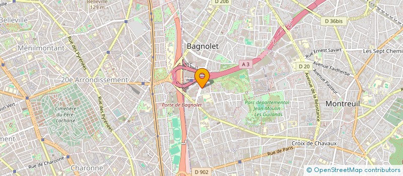 localisation de l'entreprise L'ESCALE à BAGNOLET