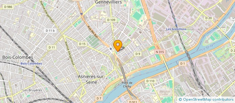 localisation de l'entreprise L'ESCALE à GENNEVILLIERS