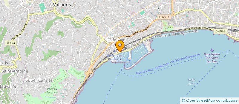 localisation de l'entreprise L'ESCALE  VALLAURIS