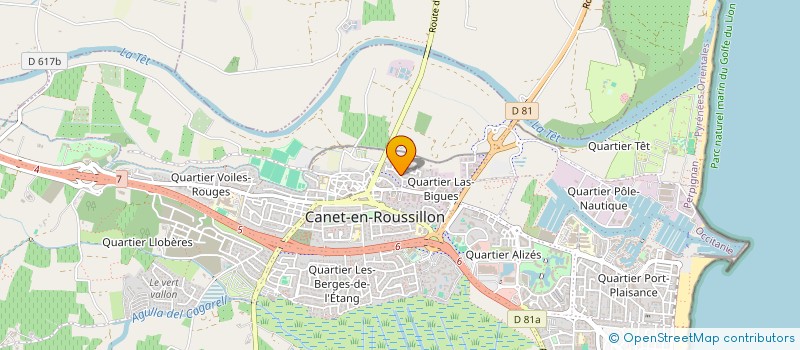 localisation de l'entreprise L'ESCALE  CANET-EN-ROUSSILLON