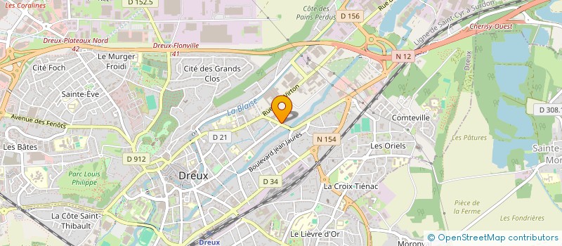 localisation de l'entreprise L'ESCALE à DREUX