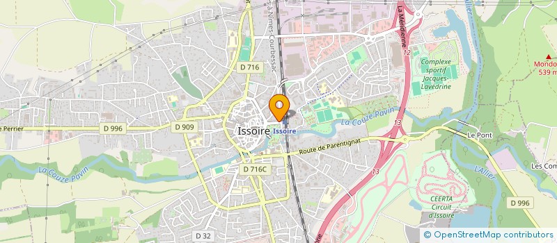 localisation de l'entreprise L'ESCALE  ISSOIRE