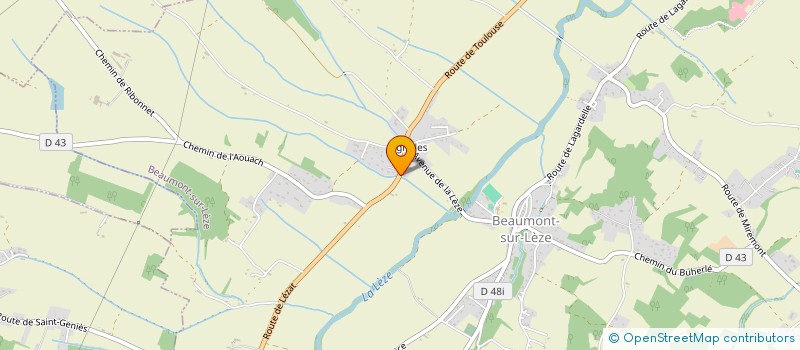 localisation de l'entreprise L ESCALE  BEAUMONT-SUR-LEZE