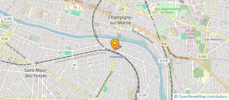 localisation de l'entreprise L'ESCALE DE LA GARE  SAINT-MAUR-DES-FOSSES