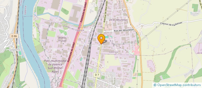localisation de l'entreprise L' ESCALE DES SENS  PORTES LES VALENCE