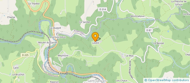 localisation de l'entreprise L'ESCALE MOTARD  OLLIERGUES