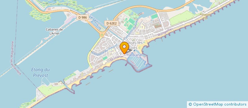 localisation de l'entreprise L ESCALE NAUTIQUE à PALAVAS-LES-FLOTS
