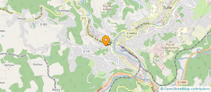 localisation de l'entreprise L'ESCALE NOADBA  TULLE