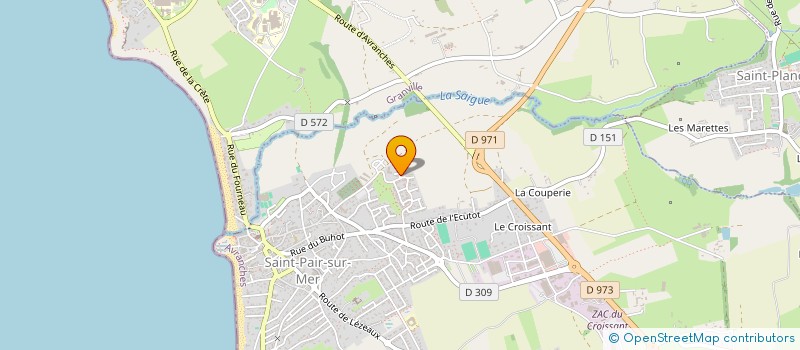 localisation de l'entreprise L'ESCALE SUR MER  SAINT-PAIR-SUR-MER