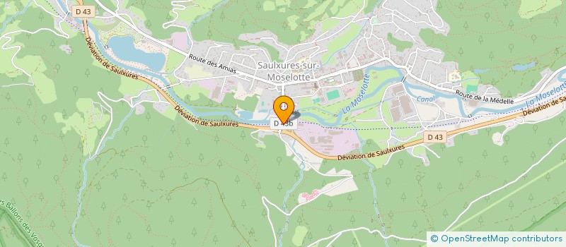 localisation de l'entreprise L'ESCALE VERTE à SAULXURES-SUR-MOSELOTTE