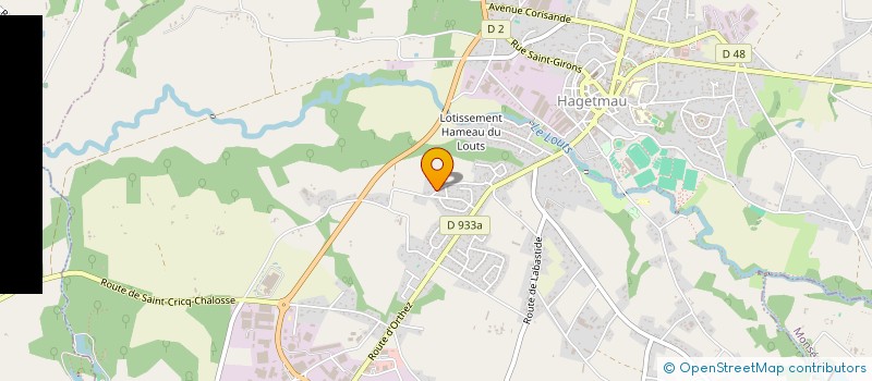 localisation de l'entreprise L'ESCAMAT  HAGETMAU