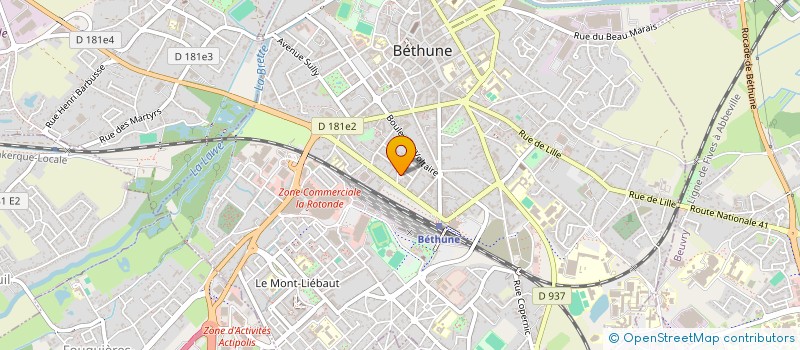 localisation de l'entreprise L'ESCAPADE à BETHUNE