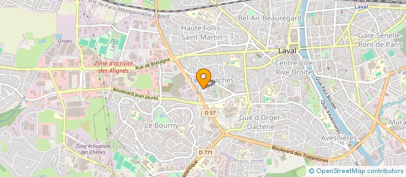 localisation de l'entreprise L'ESCAPADE DES RETRAITES LE MATERIEL TELEPHONIQUE/THOMSON/THALES/CENTRE ELECTRONIQUE LAVALLOIS à LAVAL