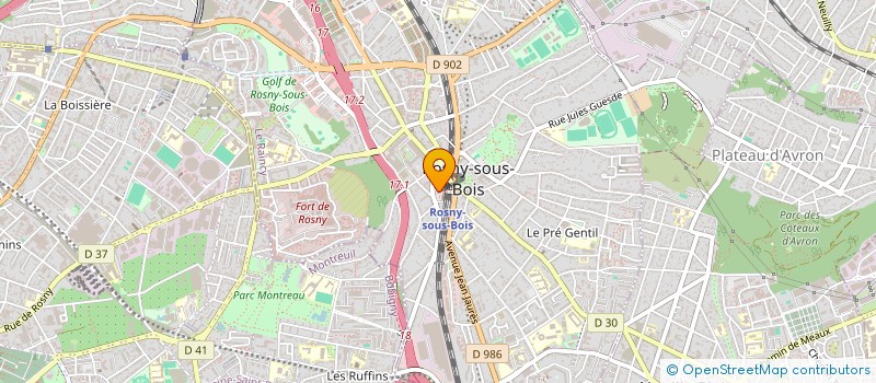 localisation de l'entreprise L'ESCARGOT RANDONNEUR à ROSNY-SOUS-BOIS