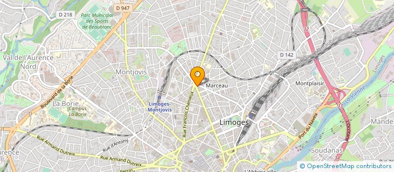 localisation de l'entreprise L'ESCOGRIFFE à LIMOGES