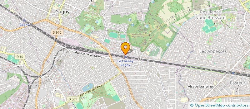 localisation de l'entreprise L'ESPACE  GAGNY