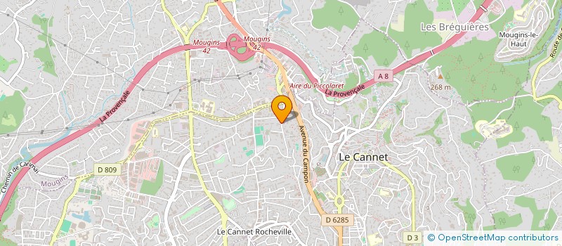 localisation de l'entreprise L'ESPACE  VALLAURIS