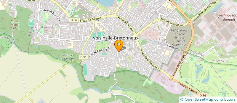 localisation de l'entreprise L ESPACE COIFFURE à VOISINS-LE-BRETONNEUX