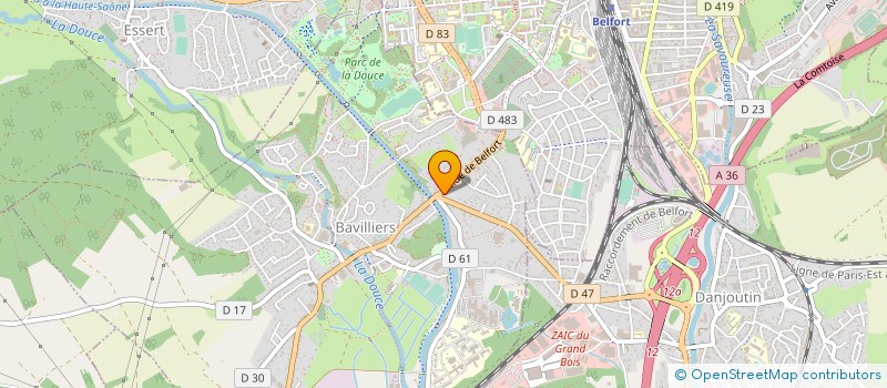 localisation de l'entreprise L ESPACE FERMETURES à BAVILLIERS
