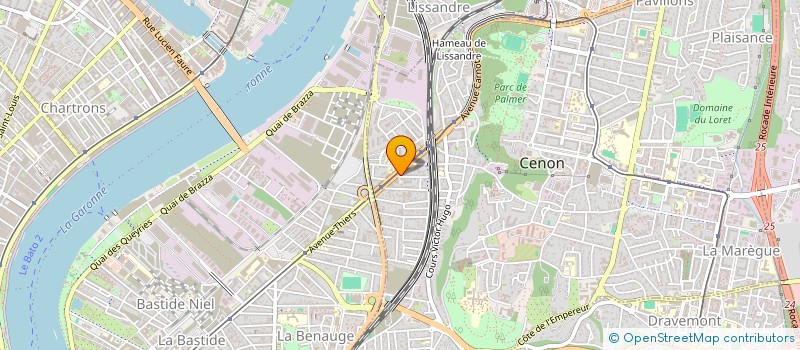 localisation de l'entreprise L'ESPACE LITERIE  CENON