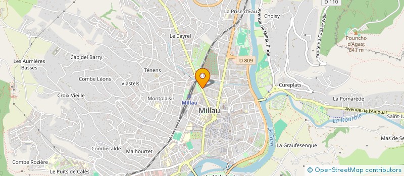 localisation de l'entreprise L ESPACE MUSICAL VIRTUOSE à MILLAU
