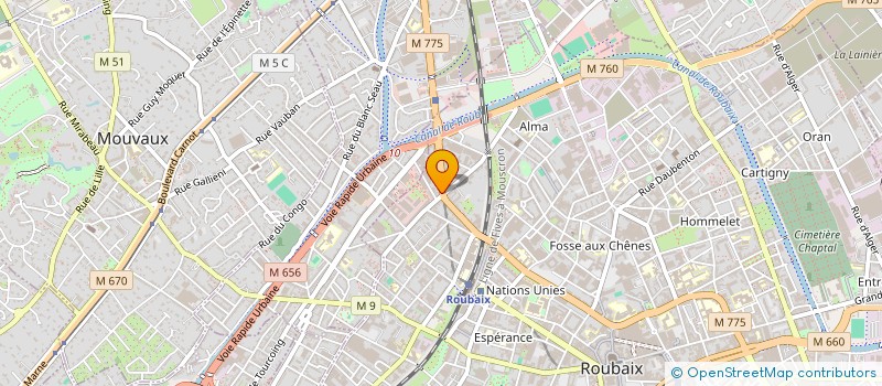 localisation de l'entreprise L'ESPRIT COIFFURE  ROUBAIX