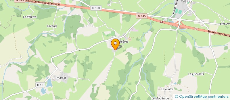 localisation de l'entreprise L'ESPRIT JEUNE CREUSOIS  PARSAC-RIMONDEIX