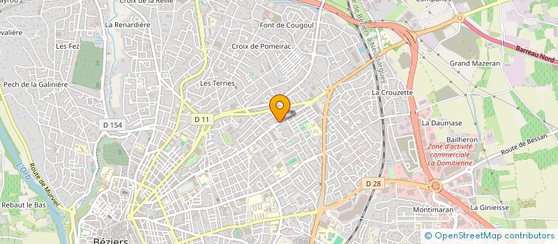 localisation de l'entreprise L'ESPRIT RUGBY  BEZIERS