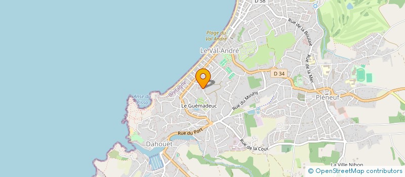 localisation de l'entreprise L'ESQUISSE - ATELIERS POUR SOI  PLENEUF-VAL-ANDRE