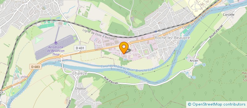 localisation de l'entreprise L'EST ELECTRIQUE à ROCHE-LEZ-BEAUPRE