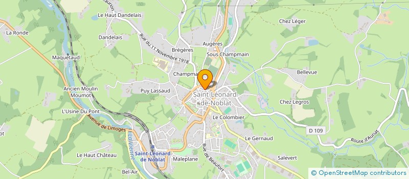 localisation de l'entreprise L'ESTAMINET à SAINT-LEONARD-DE-NOBLAT