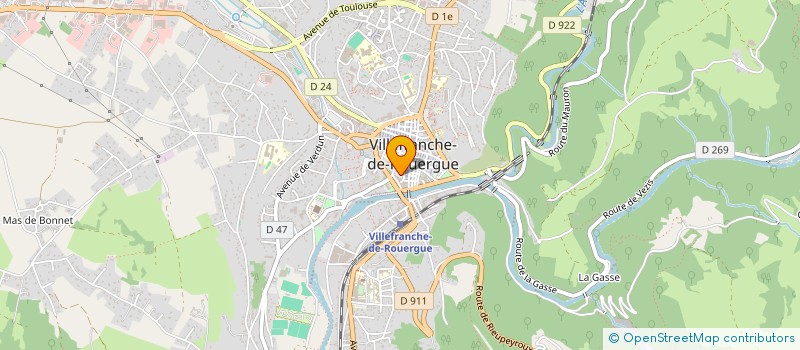 localisation de l'entreprise L'ESTAMINET à VILLEFRANCHE-DE-ROUERGUE