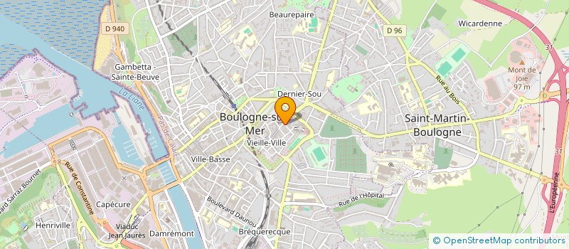 localisation de l'entreprise L'ESTAMINET DU CHATEAU  BOULOGNE-SUR-MER