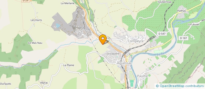 localisation de l'entreprise L'ESTRADE  AGUESSAC