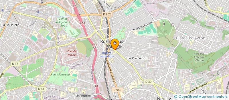 localisation de l'entreprise L'ESTRAN à ROSNY-SOUS-BOIS