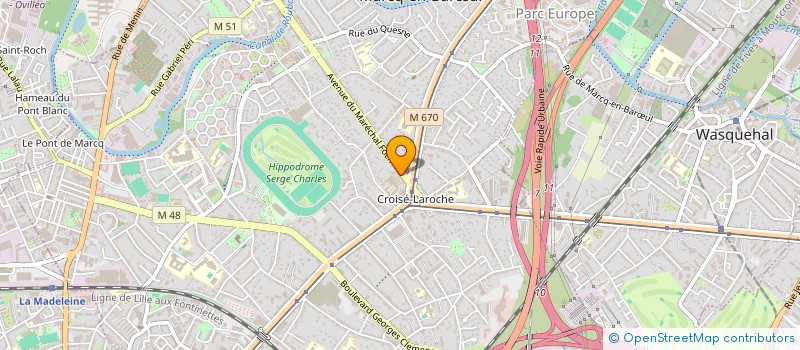 localisation de l'entreprise L ET G LILLE INVEST à MARCQ-EN-BARŒUL