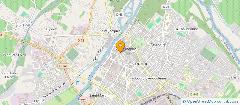 localisation de l'entreprise L ET L INVEST à COGNAC