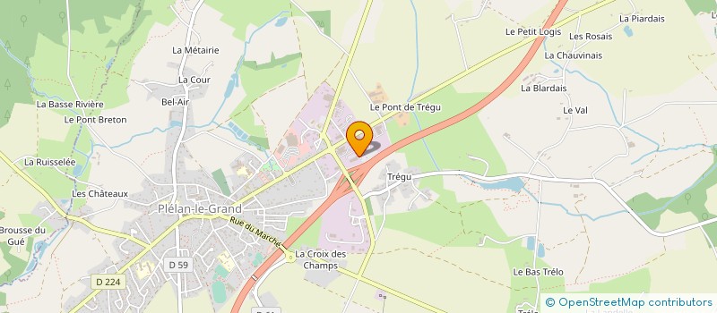 localisation de l'entreprise L'ETABLE RONDE  PLELAN-LE-GRAND