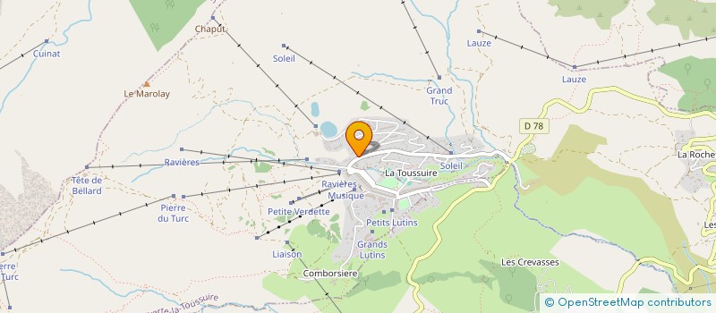 localisation de l'entreprise L'ETAGNE  FONTCOUVERTE-LA-TOUSSUIRE