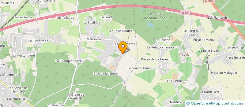 localisation de l'entreprise L'ETANG DE LA CHAUVELIERE à VEIGNE