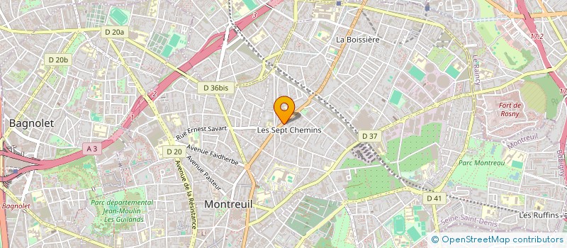 localisation de l'entreprise L'ETANG DE LA SERENITE à MONTREUIL