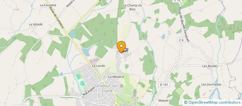 localisation de l'entreprise L'ETANG DES 4 à ORADOUR-SUR-GLANE